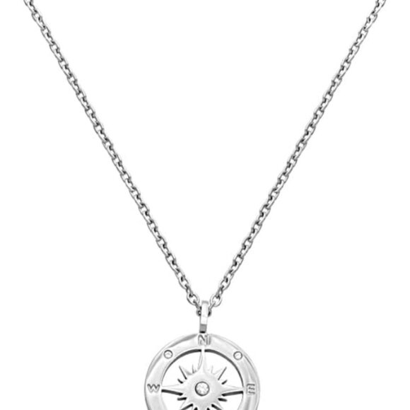 Dainty Necklace Gold Plated 18 Inch Choker for Women with CZ Pendant